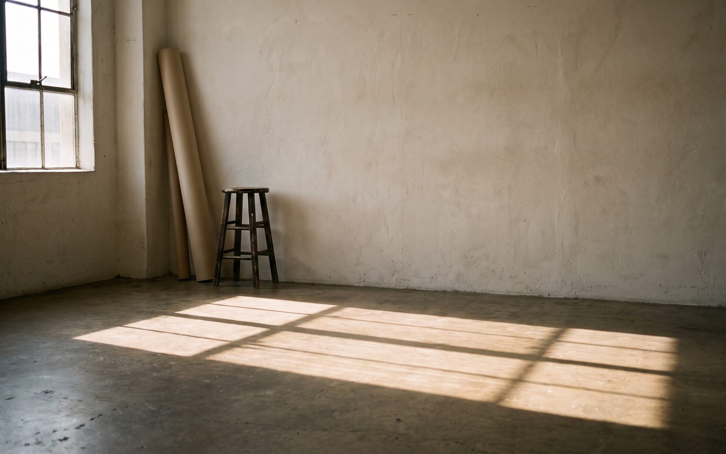 The Raes Studio shooting space in late afternoon light
